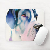グレートダンの水彩色 マウスパッド (マウス)