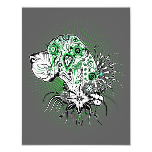 グレートダンイラストレーション フォトプリント            (正面)