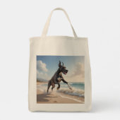 グレートダンエレガントグロッサリートートバッグ トートバッグ (裏面)