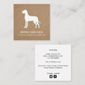 グレートダンドッグウォーカートレーナーパピーシッティングクラフト スクエア名刺 (正面/裏面)