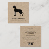 グレートダンドッグウォーカートレーナーパピーシッティングクラフト スクエア名刺 (正面/裏面)