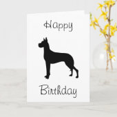 グレートダンハッピーバースデー カード (黄色い花)