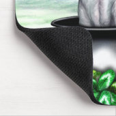 グレートダンブルーポットO金ゴールド マウスパッド (コーナー)