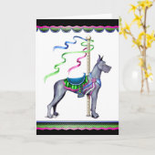 グレートダンブルー回転木馬カスタマイズ-  カード (黄色い花)