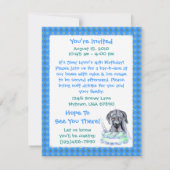 グレートダンブルーUCお誕生日ケーキ顔 招待状 (裏面)