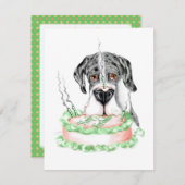 グレートダンメルルUCお誕生日ケーキ 招待状 (正面/裏面)