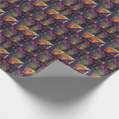 グレートダン不気味ドッグハロウィンウィッチカボチャ ラッピングペーパー (角)