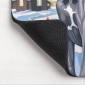 グレートダン冬ワンダーランドクリスマスジョイ マウスパッド (コーナー)