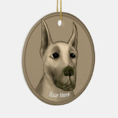 グレートダン名前をカスタムする セラミックオーナメント (右)