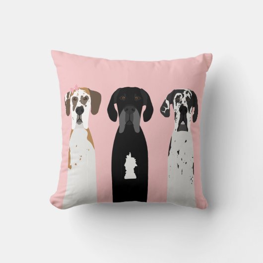 グレートダン子犬 クッション (正面)