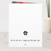 グレートダン小妖精や小人子犬クリスマスカード カード (裏面)