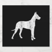 グレートダン犬のオーナーギフトヴィンテージ動物 スパークリングワインラベル (シングルラベル)