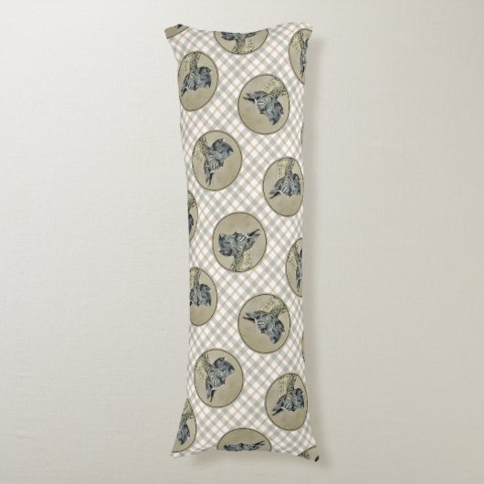 グレートダン絵を描ズオリジナルペットドッグアート ボディピロー (正面縦)