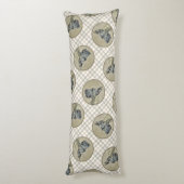 グレートダン絵を描ズオリジナルペットドッグアート ボディピロー (裏面 (縦))