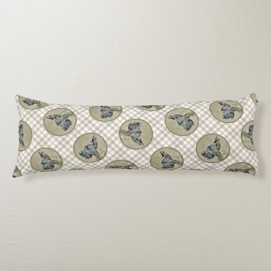 グレートダン絵を描ズオリジナルペットドッグアート ボディピロー (正面)