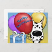 グレートダン誕生日はがき ポストカード (正面/裏面)