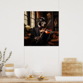 グレートダン遊ズヴィンテージポートレート ポスター (キッチン)