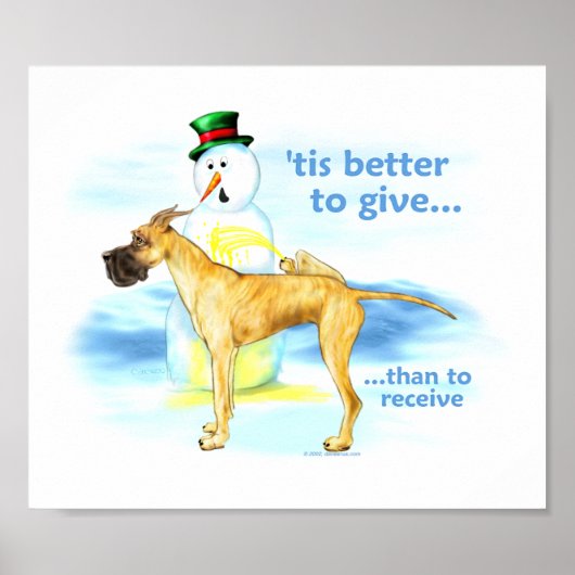 グレートダンBTGブリンドル ポスター (正面)