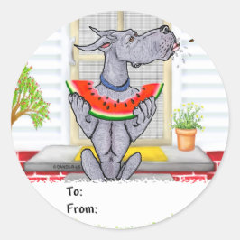 グレートダンSPITブルー ラウンドシール