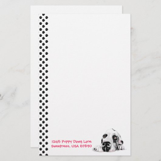 グレートダンUCハーレスウィートサバンナ 便箋 (正面/裏面)