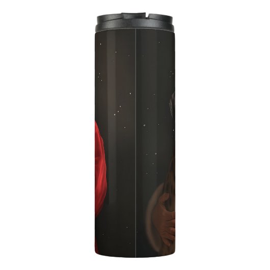 グレートダーネウィズサンタクロースフェスティバルクリスマス タンブラー (裏面)