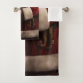 グレートダーネウィズサンタクロースフェスティバルクリスマス バスタオルセット (インサイチュ)