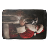 グレートダーネウィズサンタクロースフェスティバルクリスマス バスマット (正面)