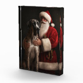 グレートダーネウィズサンタクロースフェスティバルクリスマス フォトブロック (右)