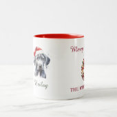 グレートダーネウォーターカラークリスマスマグ ツートーンマグカップ (中央)