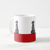 グレートダーネシットブラックUC コーヒーマグカップ (正面左)