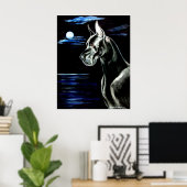 グレートダーネダークムーンプリント ポスター (ホームオフィス)