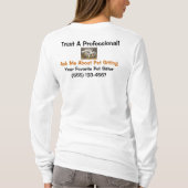 グレートダーネトラストアプロフェッショナル長袖ペット Tシャツ (裏面)