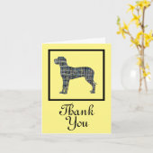 グレートダーネドッグありがとうグリーティングカード カード (黄色い花)