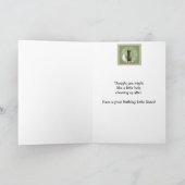 グレートダーネドッグユーモア誕生日リトルシスターおもしろい カード (内部)