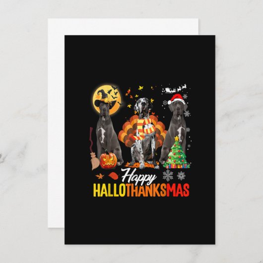 グレートダーネハッピーハロサンクサムハロウィーンサンクsgi 招待状 (正面/裏面)