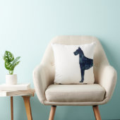 グレートダーネブラックウォーターカラーシルエット クッション (椅子)