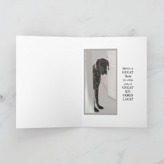 グレートダーネペットドッグユーモア幸運おもしろい カード (内部)