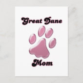 グレートダーネマピンクポープリント ポストカード (正面)