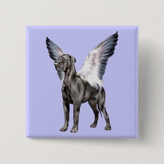 グレートダーンエンジェルブラックUC 缶バッジ (正面)