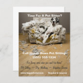 グレートダーンオンチーフソファペットシティングフライヤー4x5 (正面/裏面)