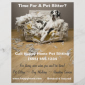 グレートダーンオンチーフソファペットシティングフライヤー8x11 チラシ (正面)