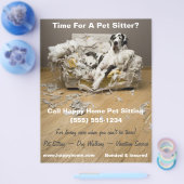 グレートダーンオンチーフソファペットシティングフライヤー8x11 チラシ (シングル)