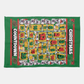 グレートダーンカウントダウンクリスマスアドベントカレンダードッグ キッチンタオル (横)