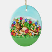 グレートダーンキャッシング蝶サークルオーナメント セラミックオーナメント (右)