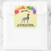 グレートダーンドッグおもしろいアートバースデーパーティー スクエアシール (バッグ)