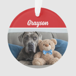 グレートダーンドッグの名前ホリデーフォトクリスマス オーナメント