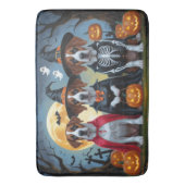 グレートダーンドッグスパンプキンハロウィンおもしろい バスマット (正面縦)