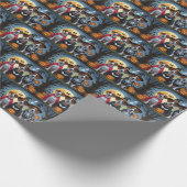 グレートダーンドッグスパンプキンハロウィンおもしろい ラッピングペーパー (角)