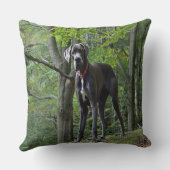 グレートダーンドッグトレイト装飾用クッションホームアクセント クッション (裏面)