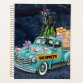 グレートダーンドッグハロウィントラック怖い夜 プランナー手帳 (正面)